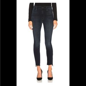 Mother High Waisted Looker Ankle Fray in Last Call Jeans